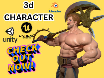 A 3d cinematic game character design for games and animation,3d printing