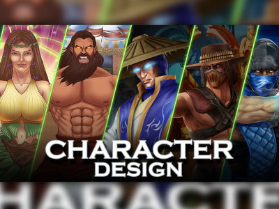 A  detailed 2d character design