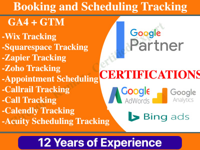 Wix, Squarespace, Calendly, Acuity Scheduling Tracking Google Analytics GA4