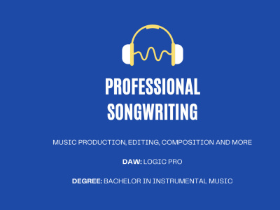A professional song based on your lyrics | Songwriting | Composition | Rock