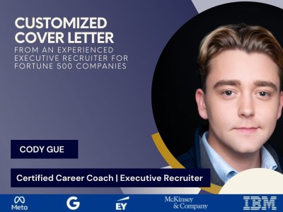 A cover letter that is customized to your target jobs