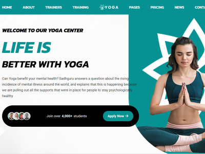 A website for personal trainer, fitness trainer, coach, yoga, gym website