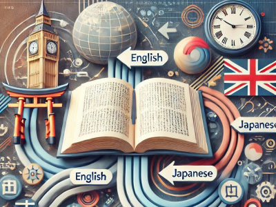 Translation between English and Japanese