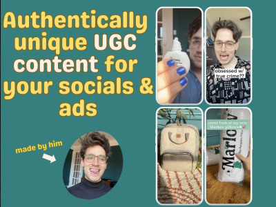 UGC Content Creation (TikTok, IG Reels, SnapChat, Pinterest, eCommerceetc)
