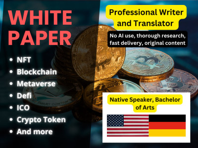 A Crypto White Paper on NFT/Metaverse/Token/ICO in English or German