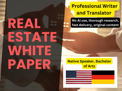 Real Estate White Paper (Investing, Buying & Selling,Mortgage etc) ENG/GER