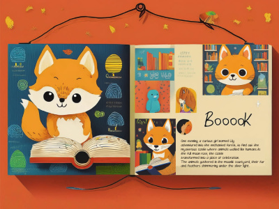 Children story book illustration KDP Etsy kids comic activity book