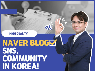Promote your project on big youtube, naver blog, community in korea