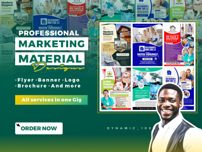 An urgent flyers, rack cards, door hangers, and marketing material