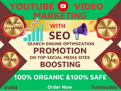 Targeted organic traffic doing you tube video SEO to rank top on you tube.