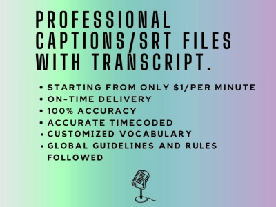 Accurate captions and subtitles for your English videos