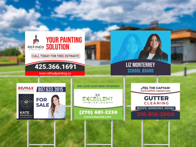 Billboard, yard sign, backdrop, signage design, roll-up, etc under 24hrs