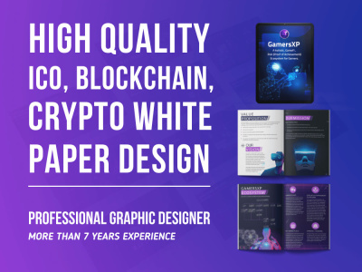 A professional ICO, Blockchain, Crypto white paper design