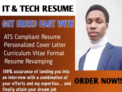 An ATS-Compliant IT & Tech Resume/CV and Cover Letter in 24 Hours