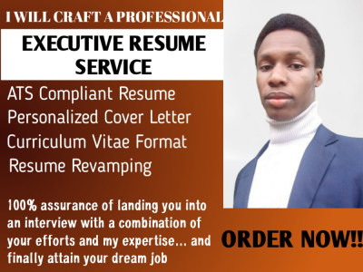 A professional Executive Resume and Cover Letter
