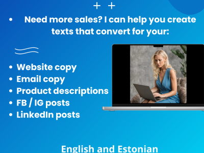 A clear email or website copy (Estonian or English)