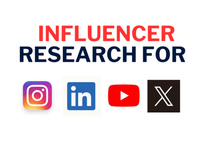 Influencer Research for Instagram, Tiktok, YouTube, LinkedIn, and Twitter