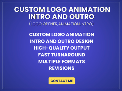 Custom Logo Animation Intro & Outro | Logo Opener/Animation/Intro