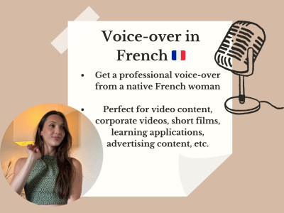 A voiceover in French
