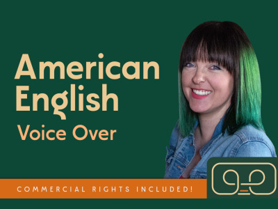 A clear American female voice over