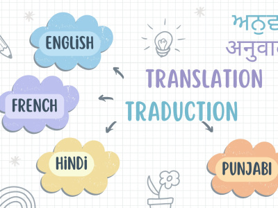 Translations English,Hindi,Punjabi,French