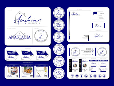 Signature Logo, Minimal Logo Design, Real estate logo & Branding Kit