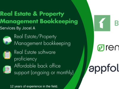 Real estate and property management bookkeeping support
