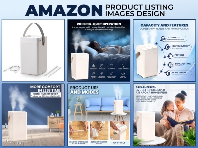 Amazon listing images design with product infographic