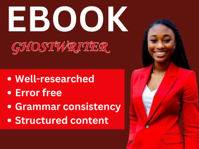An excellent  non fiction, ebook ghostwriter for romance, memoir, biography
