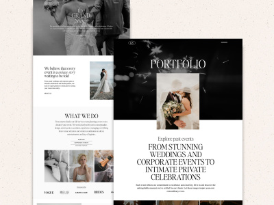 A Wix aesthetic modern event planner/life coach website