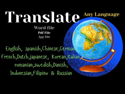 Translate any PDF file from any language in 24 hours