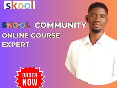 A skool community, online course, skool community Set up & Optimization