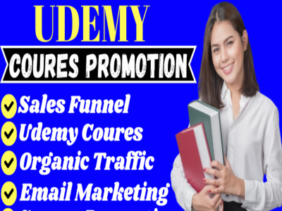 Udemy online course promotion kajabi course book promotion sales funnel