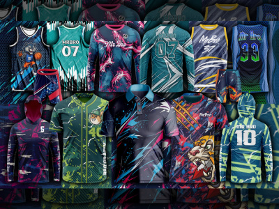 Custom sportswear jersey design and sublimation design