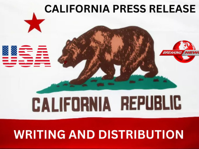 Press release writing and distribution to California USA media news outlets