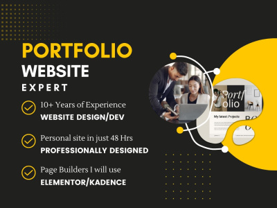 Personal website, portfolio website on elementor/kadence