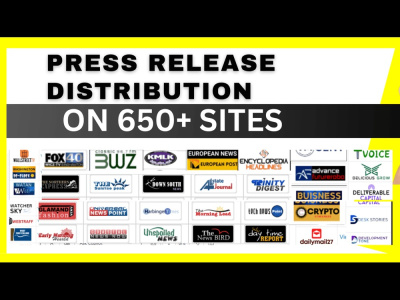 Press release distribution on 650+ sites