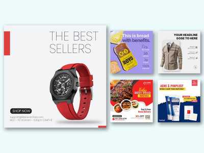 Static banner ad creative design for your ecommerce product