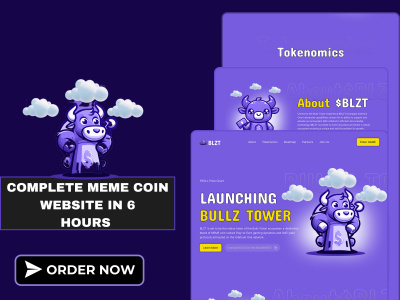 Get Crypto Memecoin landingpage meme coin website design and development
