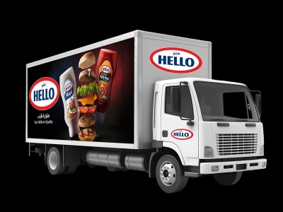 Truck banner design for food industry company
