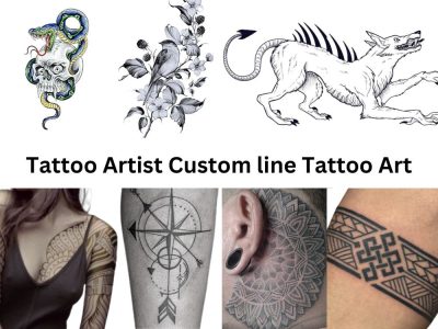 Custom line tattoo design, geometric/Polynesian tattoo by a tattoo artist