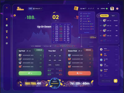 A Blockchain Up vs Down Game