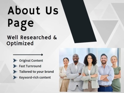An optimized and well researched About Us page for your ecommerce website