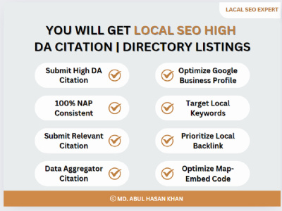 Local SEO High DA Citation | Directory Listings