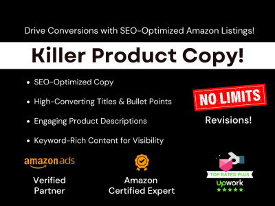 A Get Killer SEO Amazon Listing Copy | Copywriting Specialist