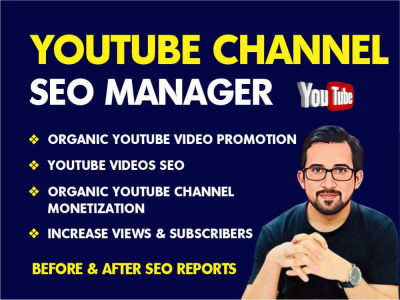 Your youtube channel SEO manager for real and organic promotion