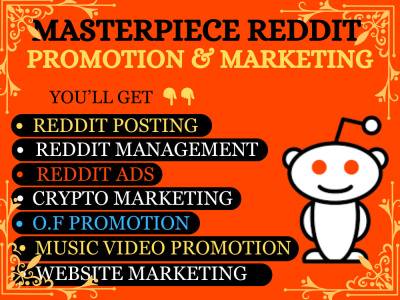 Reddit crypto & O.F marketing management, Reddit Ads Posting Promotion