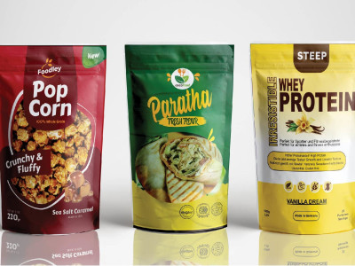 Creative product packaging and label design, pouch design, bag design
