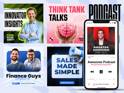 Professional outstanding podcast cover art design