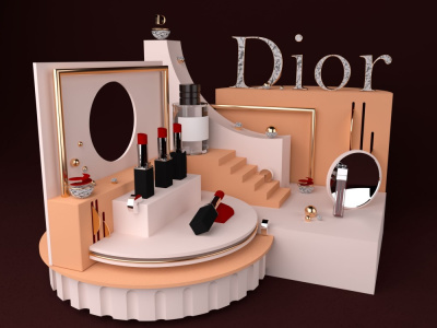 A  Photorealistic 3D rendering of products with lighting and material